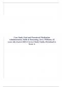 Case Study Oral and Parenteral Medication Administration, Skills & Reasoning, Jerry Williams, 62 years old, (Latest 2023 Correct Study Guide, Download to Score A