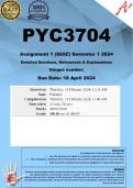 PYC3704 Assignment 1 (QUIZ ANSWERS) Semester 1 2024 -DUE 18 April 2024