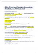 C254 Fraud and Forensic Accounting Question and Answers 2023.