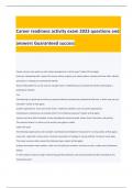 Career readiness activity exam 2023 questions and answers Guaranteed success