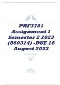 PRF3701 Assignment 1 Semester 2 2023 (860314) -DUE 16 August 2023