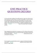 EMT PRACTICE QUESTIONS 2023/2024