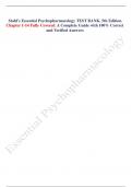  Stahl's Essential Psychopharmacology TEST BANK, 5th Edition. Chapter 1-14 Fully Covered. A Complete Guide with 100% Correct and Verified Answers