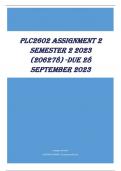 PLC2602 Assignment 2 Semester 2 2023 (206278) -DUE 28 September 2023