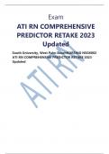 Exam ATI RN COMPREHENSIVE PREDICTOR RETAKE 2023 Updated South University, West Palm BeachNURSING NSG6002 ATI RN COMPREHENSIVE PREDICTOR RETAKE 2023 Updated