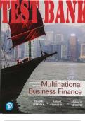 TEST BANK for Multinational Business Finance 15th Edition David Eiteman, Arthur Stonehill & Michael Moffett. | All 18 Chapters