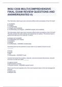 WGU C836 MULTI/COMPREHENSIVE FINAL EXAM REVIEW QUESTIONS AND ANSWERS(RATED A)