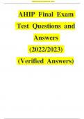 AHIP QUESTIONS WITH CORRECT ANSWERS PACKAGE DEAL!!!!|| 100% VERIFIED!!