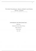 Chamberlain University College of Nursing NR324- Adult Care I Pre-Brief Questions: Nancy Gilbert and Keola Akana with complete solution