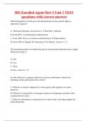 IRS Enrolled Agent Part 3 Unit 3 TEST questions with correct answers