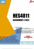 HES4811 ASSIGNMENT 2 2023 (798936) - DUE 2 August 2023