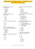 INORGANIC PHARMACEUTICAL CHEMISTRY Final Exam 2023-2024 Version