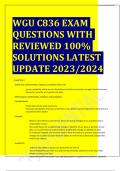 WGU C836 EXAM  QUESTIONS WITH  REVIEWED 100%  SOLUTIONS LATEST  UPDATE 2023/2024