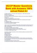 IACCP Master Questions Bank with Answers 100% solved Rated A+