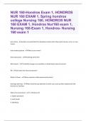 NUR 160-Hondros Exam 1, HONDROS NUR 160 EXAM 1, Spring hondros college Nursing 160, HONDROS NUR 160 EXAM 1, Hondros Nur160 exam 1, Nursing 160-Exam 1, Hondros- Nursing 160 exam 1  | 455 Questions and Answers(A+ Solution guide) latest