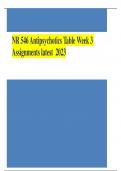 NR 546 Antipsychotics Table Week 3 Assignments.