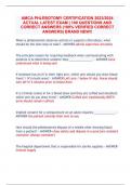 AMCA PHLEBOTOMY & AMCA CERTIFICATION 2023/2024 ACTUAL LATEST EXAMS | QUESTIONS AND CORRECT ANSWERS (100% VERIFIED CORRECT ANSWERS) BRAND NEW!!