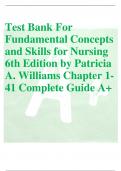 test bank exam for fundamentals of nursing.