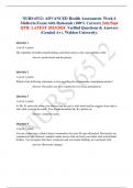 NURS 6512: ADVANCED Health Assessment. Week 6 Midterm Exam with Rationale (100% Correct) July/Sept QTR. LATEST 2023/2024. Verified Questions & Answers (Graded A+). Walden University.