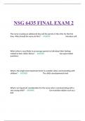 NSG 6435 FINAL EXAM 2 / NSG6435 WEEK 10 2023/2024