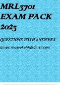 MRL3701 EXAM PACK 2023