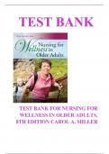 Nursing for Wellness in Older Adults Miller 8th Edition Test Bank