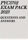 PYC3702 EXAM PACK 2023