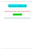 Pearson Edexcel Merged Question Paper + Mark Scheme (Results) Summer 2022 Pearson Edexcel GCSE In Biology (1BI0) Paper 1H Centre Number Candidate Number *P69319A0128* Turn over 