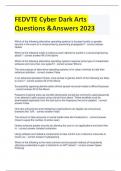 FEDVTE Cyber Dark Arts Questions & Answers 2023