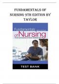 FUNDAMENTALS OF  NURSING 9TH EDITION BY  TAYLOR