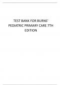 BURNS' PEDIATRIC PRIMARY CARE 7TH EDITION TEST BANK