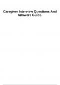 Caregiver Interview Questions And Answers Guide.