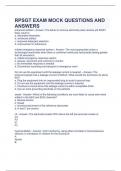 RPSGT EXAM MOCK QUESTIONS AND ANSWERS