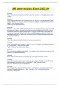 ATI preterm labor Exam 2023 A+,RN Maternal Newborn Preterm Labor Exam Review 2023 A+,ATI - Preterm Labor, Preeclampsia, and Gestational Diabetes (Maternal Health) Exam 2023 (A+),ATI - early onset of labor (preterm labor) Exam 2023 A+ Grade,ATI Maternal Ne