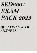 SED2601 EXAM PACK 2023