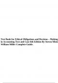 Test Bank for Ethical Obligations and Decision-Making in Accounting Text and Case 6th Edition By Steven Mintz, William Miller Complete Guide.