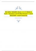 NSG 6001/ NSG6001 Week 3 Midterm Exam | Questions and Verified Answers | Latest 2023/2024 - South University