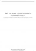 NURS 1201 Revision - Summary Foundations Of Professional Practice 1B