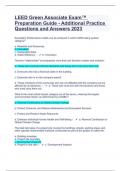 LEED Green Associate Exam™ Preparation Guide - Additional Practice Questions and Answers 2023.