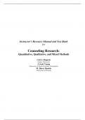 Test Bank For Counseling Research: Quantitative, Qualitative, and Mixed Methods 2nd Edition All Chapters - 9780137414673