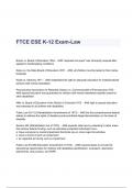 FTCE ESE K-12 Exam-Law Questions & Answers 2023 ( A+ GRADED 100% VERIFIED)