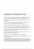 Practice test 1 FTCE ESE QUESTIONS & ANSWERS 2023 ( A+ GRADED 100% VERIFIED)