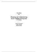 Test Bank For Planning and Administering Early Childhood Programs 11th Edition All Chapters - 9780134029177