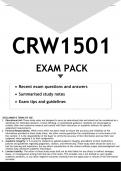 CRW1501 EXAM PACK 2023