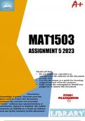 MAT1503 Assignment 5 2023