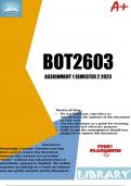 BOT2603 Assignment 1 Semester 2 2023