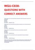 WGU-C838- QUESTIONS WITH CORRECT ANSWERS