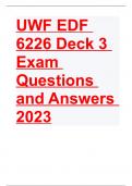 UWF EDF 6226 Deck 3 Exam Questions and Answers 2023