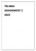 TRL4864 ASSIGNMENT 2 SEMESTER 2 2023