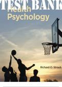 TEST BANK for Health Psychology: A Biopsychosocial Approach 6th Edition, by Richard Straub  | All 15 Chapters